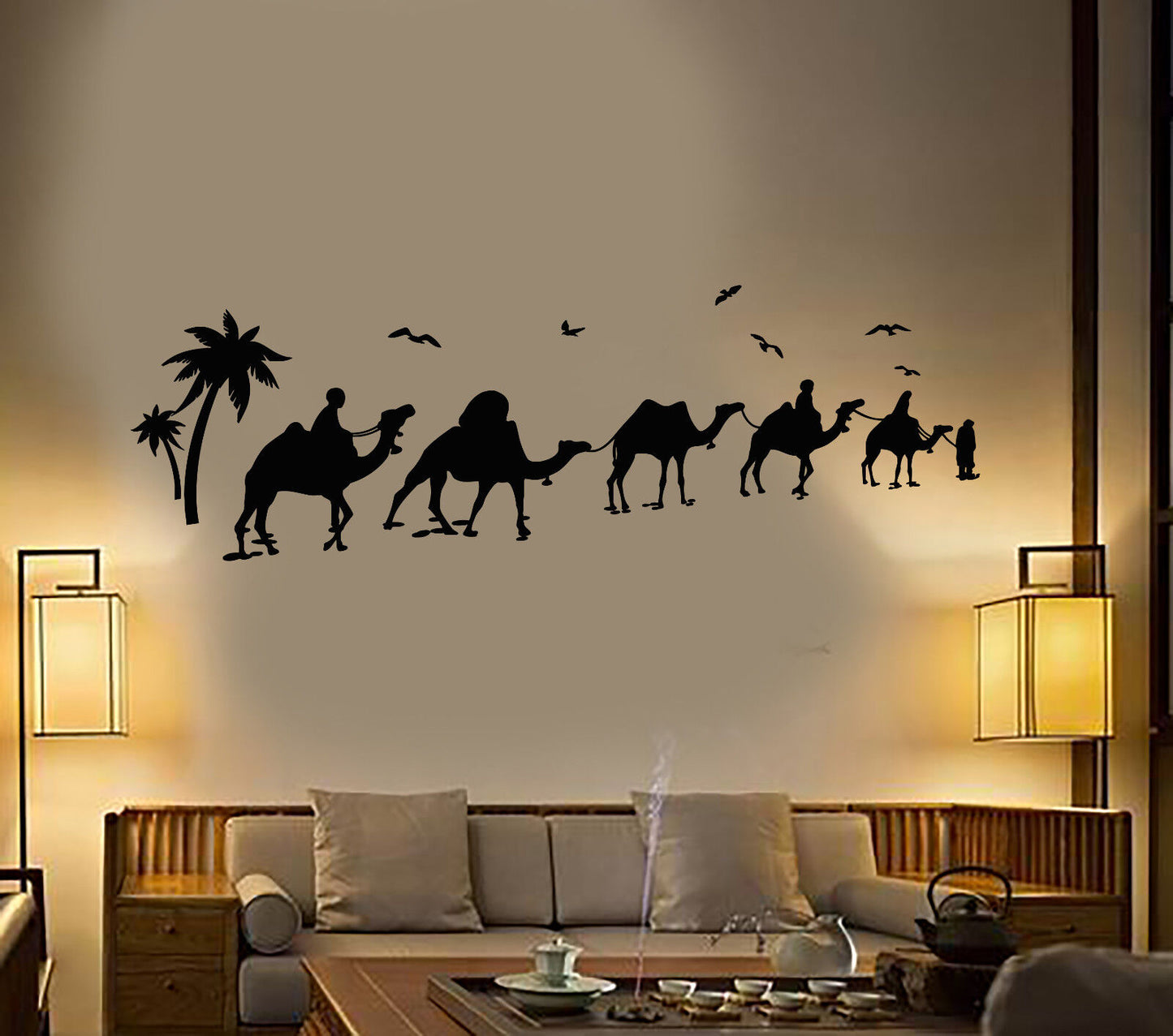 Vinyl Wall Decal Desert Oasis Camels Bedouins Nomads Stickers (1956ig)