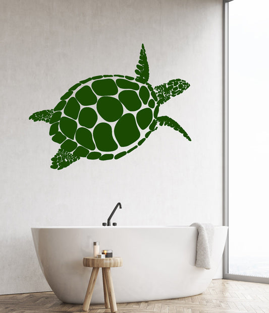 Vinyl Wall Decal Abstract Sea Turtle Animal Marine Style Stickers (1982ig)