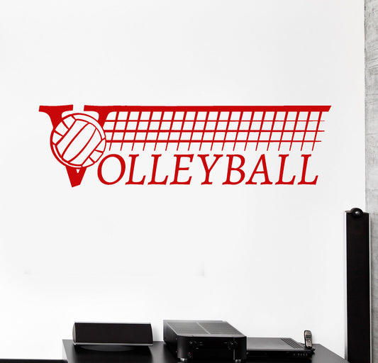 Wandaufkleber aus Vinyl, Volleyball-Logo, Sport, Schule, Ballspieler, Aufkleber (2017ig)