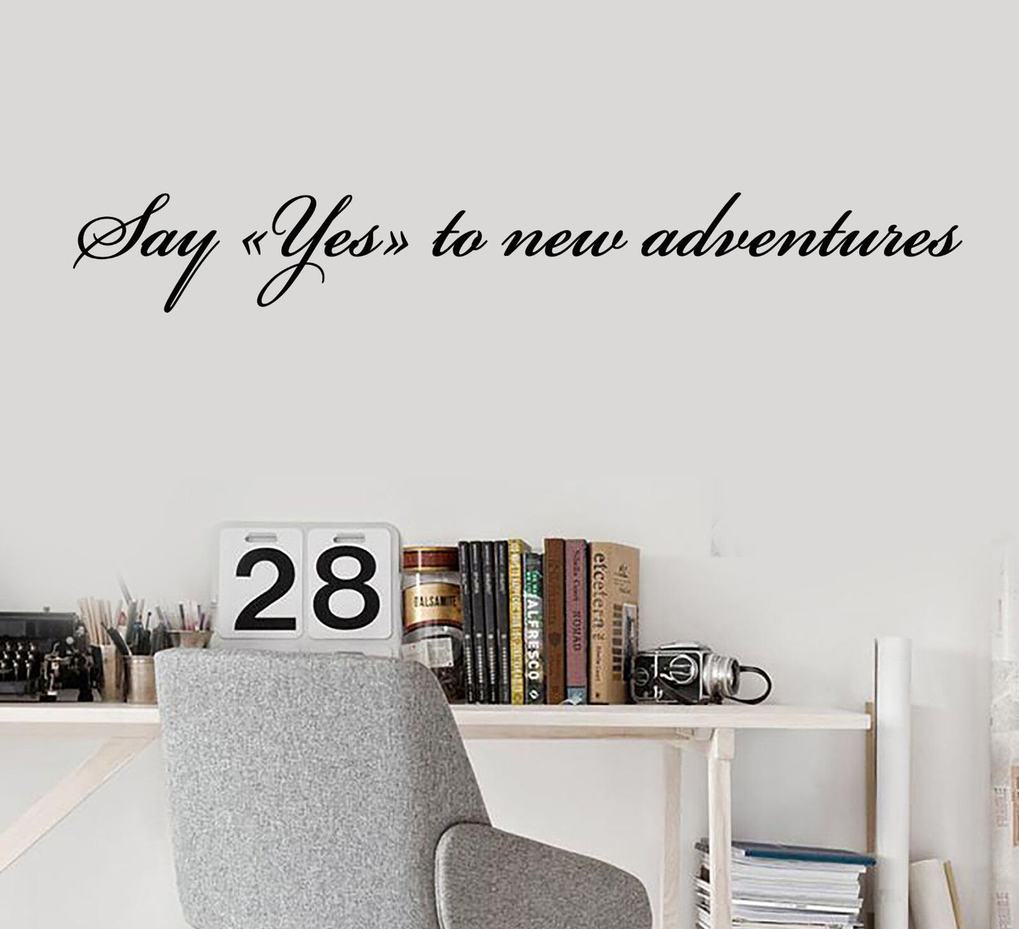 Vinyl Wall Lettering Letters Quote Words Say Yes New Adventures Stickers 2005ig