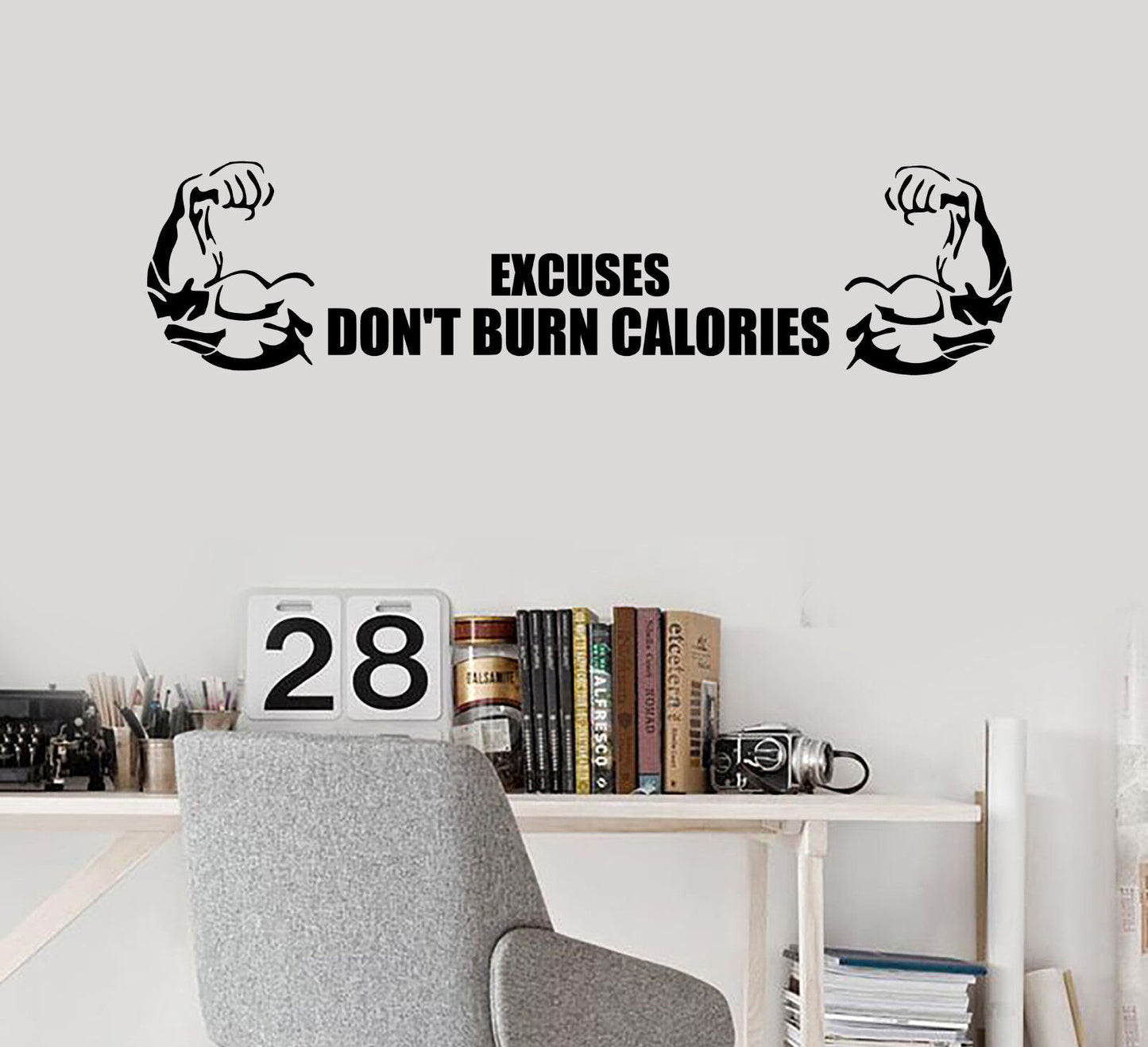 Vinyl Wall Lettering Letters Quote Words Inspiring  Burn Calorie Gym 2006ig