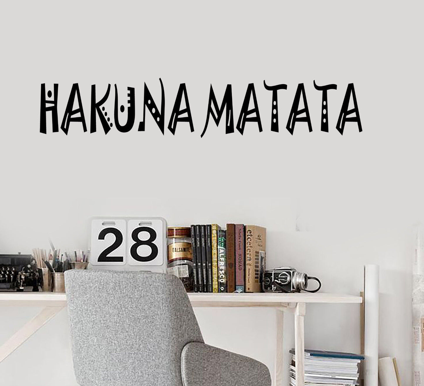 Lettrage mural en vinyle lettres citation mots inspirant Hakuna Matata 2016ig