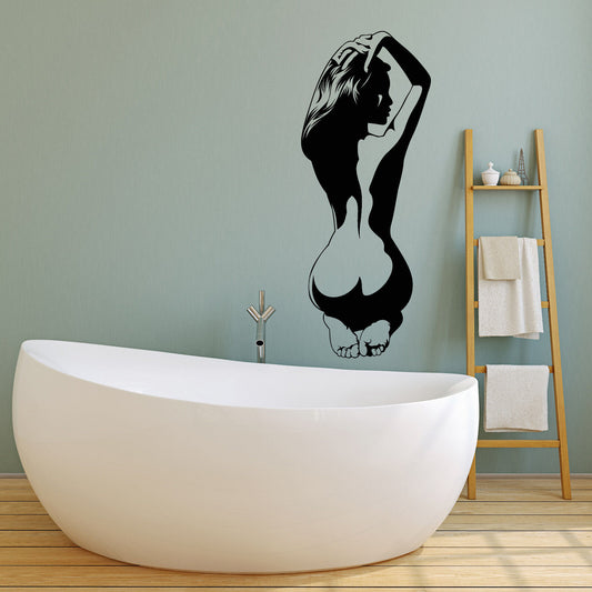 Vinyl Wall Decal Naked Woman Sexy Back Girl Hot Stickers (2053ig)