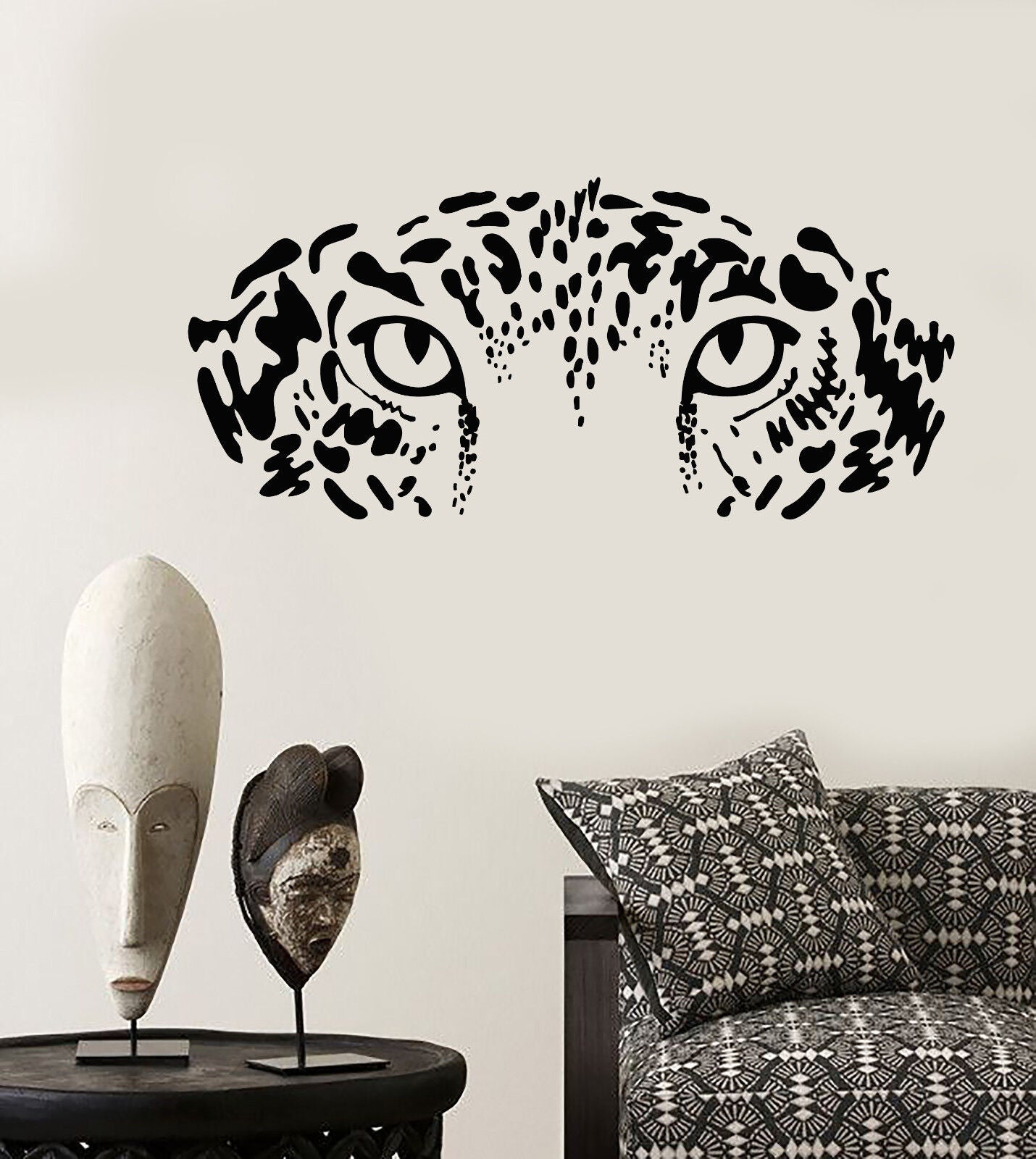 Vinyl Wall Decal Eyes Wild Big Leopard Predator African Animal Stickers (2049ig)