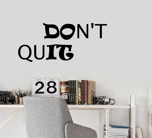 Vinyl Wall Lettering Quote Words Inspiring Motivation Do It Don't Quit 2080ig