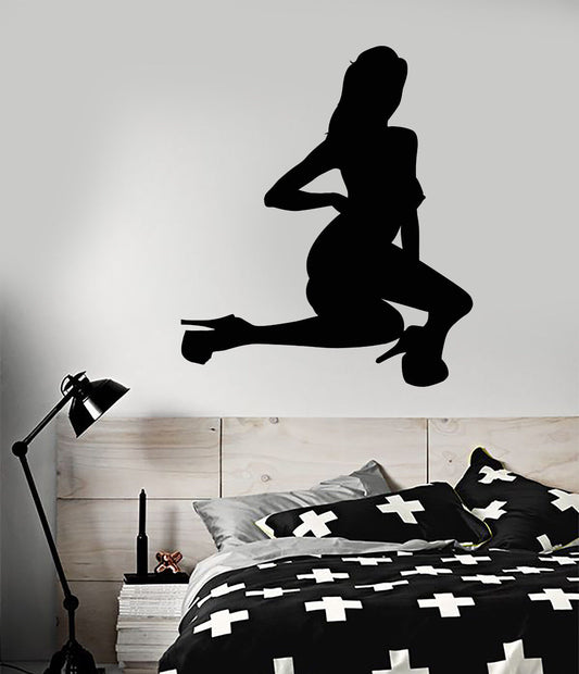 Vinyl Wall Decal Striptease Naked Hot Sexy Girl Stripper Stickers (2082ig)