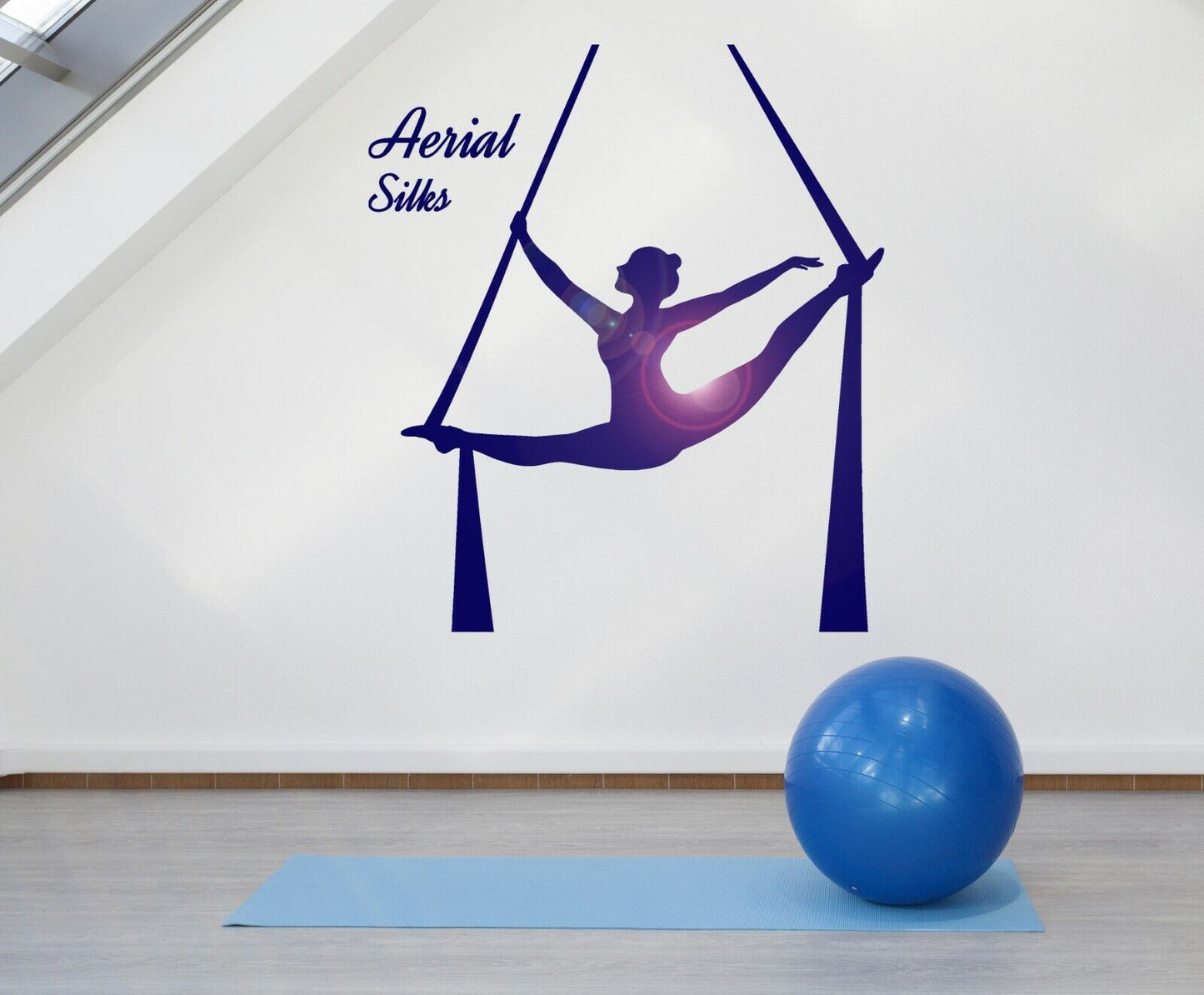 Vinyl Wall decal Aerial Silk Acrobatics Performance Girl Stickers (2123ig)