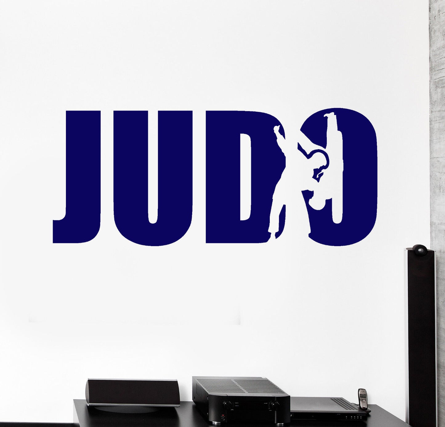 Autocollant mural en vinyle avec Logo des combattants de lutte de Judo (2131ig)