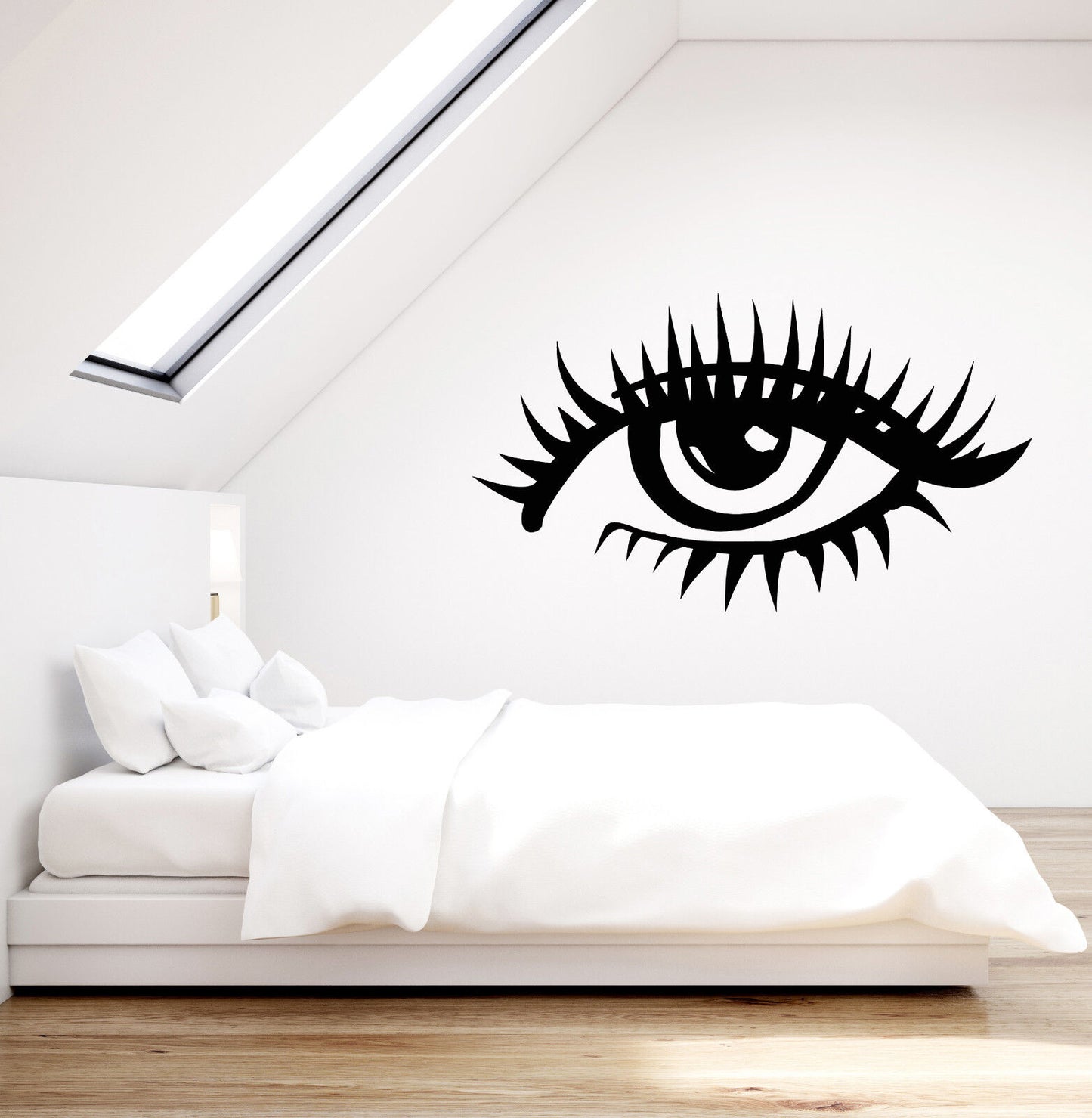 Vinyl Wall Decal Girl Eye Woman Eyelashes Stickers (2265ig)