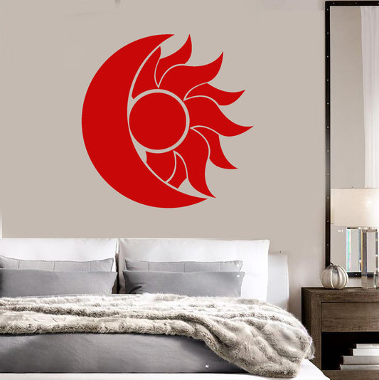 Vinyl Wall Decal Abstract Moon Sun Room Decoration Stickers (2267ig)