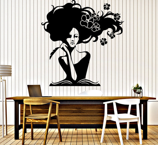 Large Wall Vinyl Decal Romantic Image Woman Writer Book Home Interior Decor n971