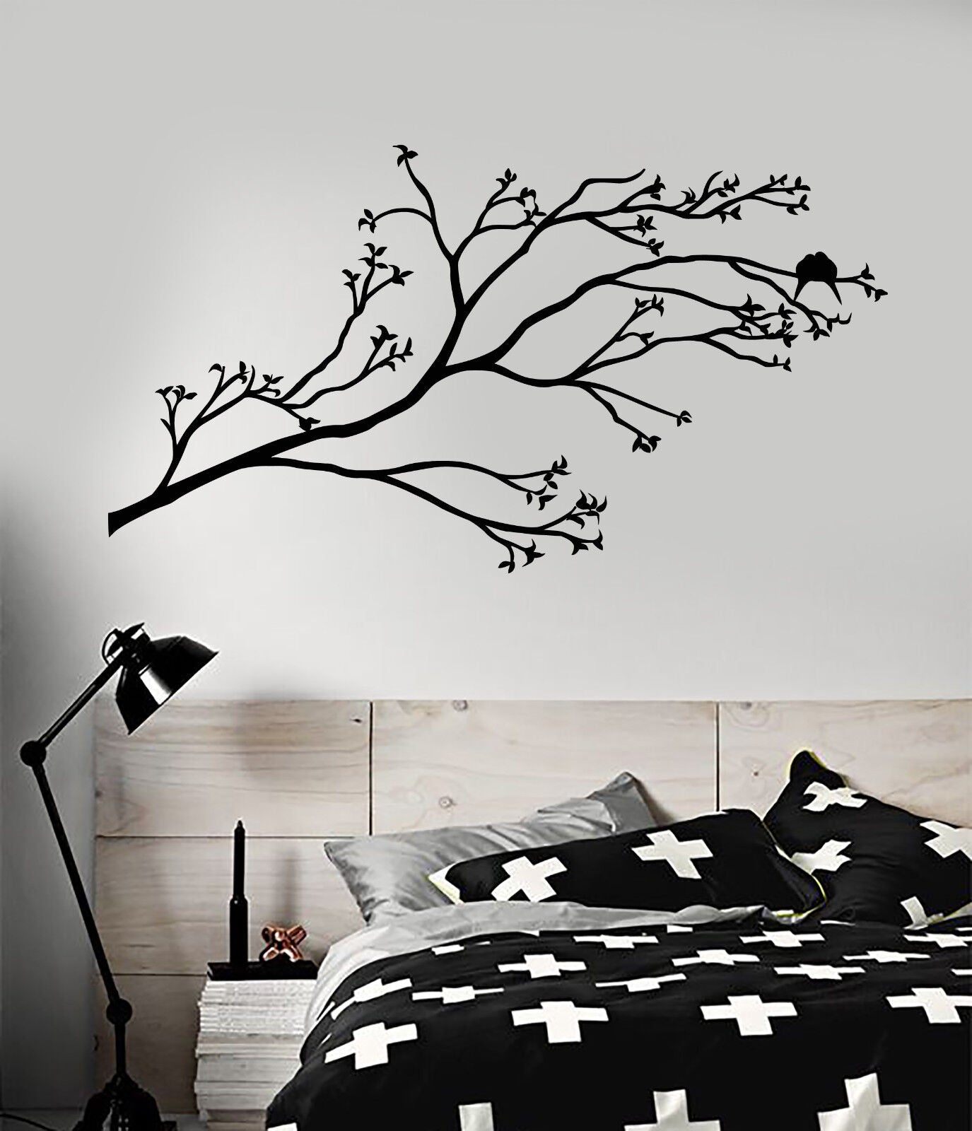 Vinyl Wall Decal Beautiful Bird On Tree Branch Room Decor Stickers (2288ig)