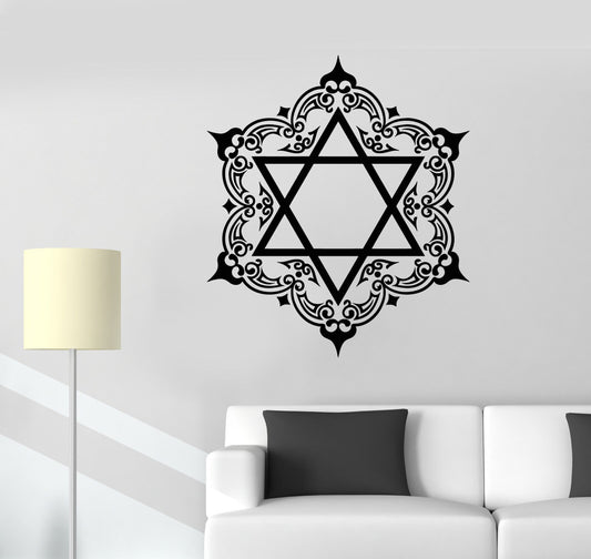 Vinyl Wall Decal Star Of David Pentagram Protective Amulet Symbol Sticker 2362ig