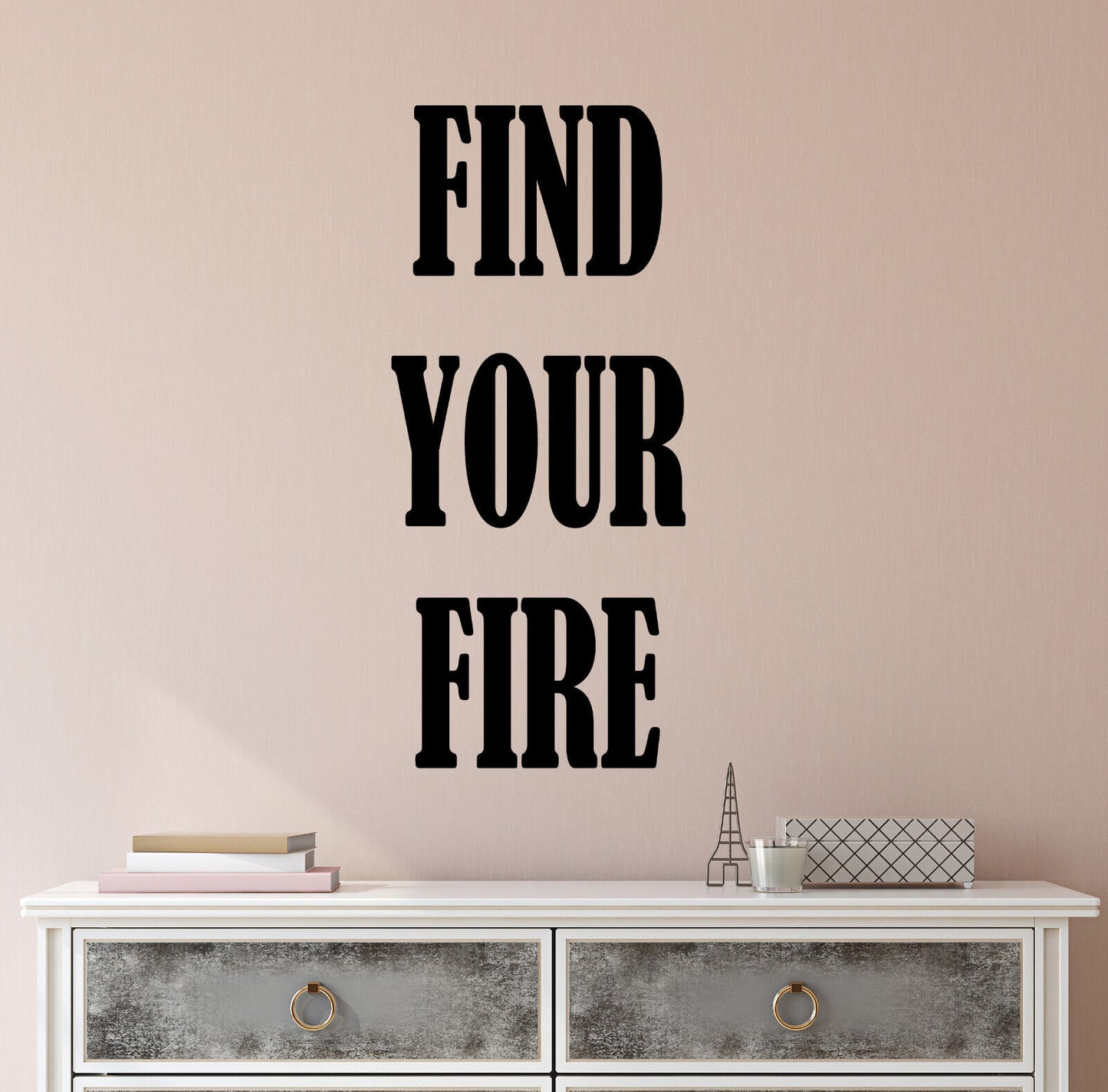 Vinyl Wall Decal Stickers Motivation Quote Words Find Your Fire Inspiring 2375ig