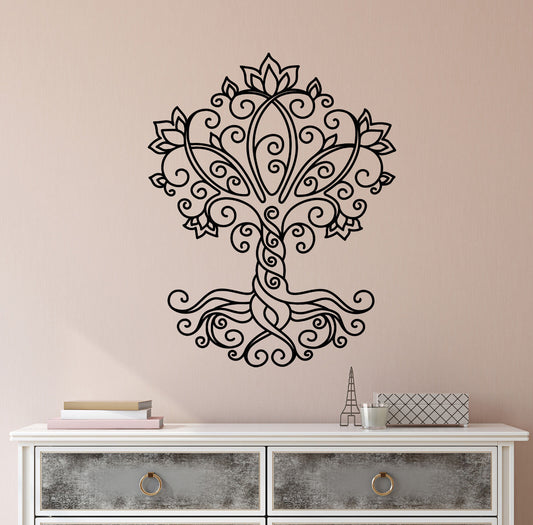 Vinyl Wall Decal Tree of Life Nature Celtic Ornament Stickers (2376ig)