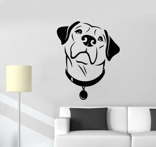 Autocollant mural en vinyle, tête de chien du Labrador, pour toilettage et Salon de beauté (2410ig)