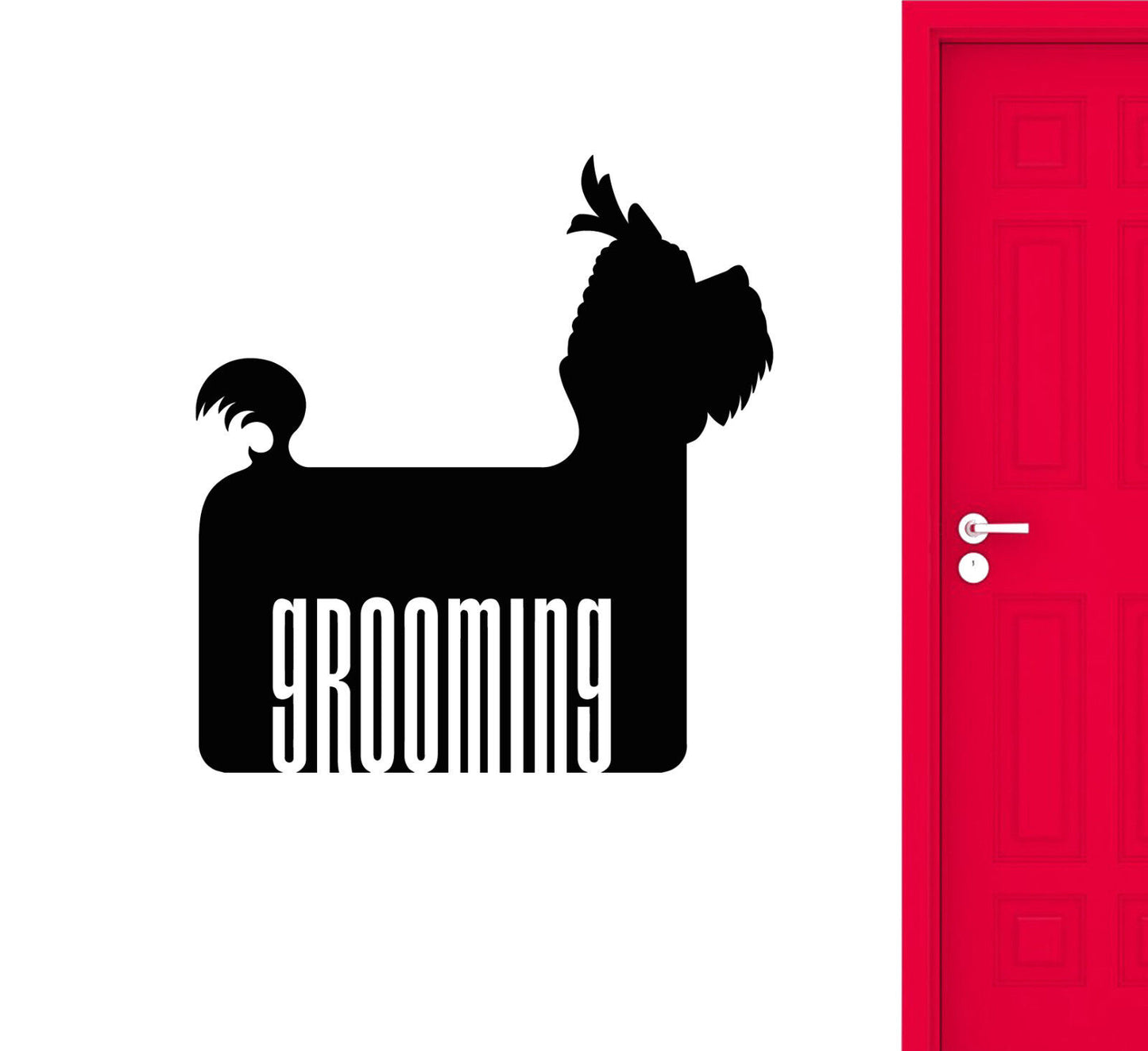 Vinyl Wall Decal Dog Pet Grooming Beauty Salon Logotype Stickers (2412ig)