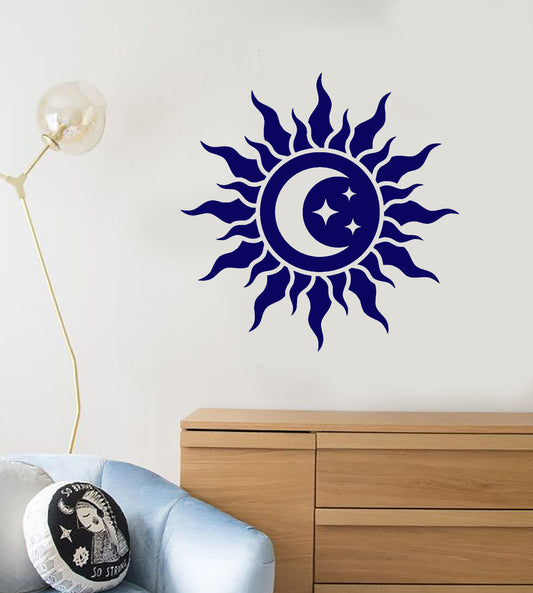 Vinyl Wall Decal Abstract Moon Star Sun Baby Room Decor Stickers (2422ig)