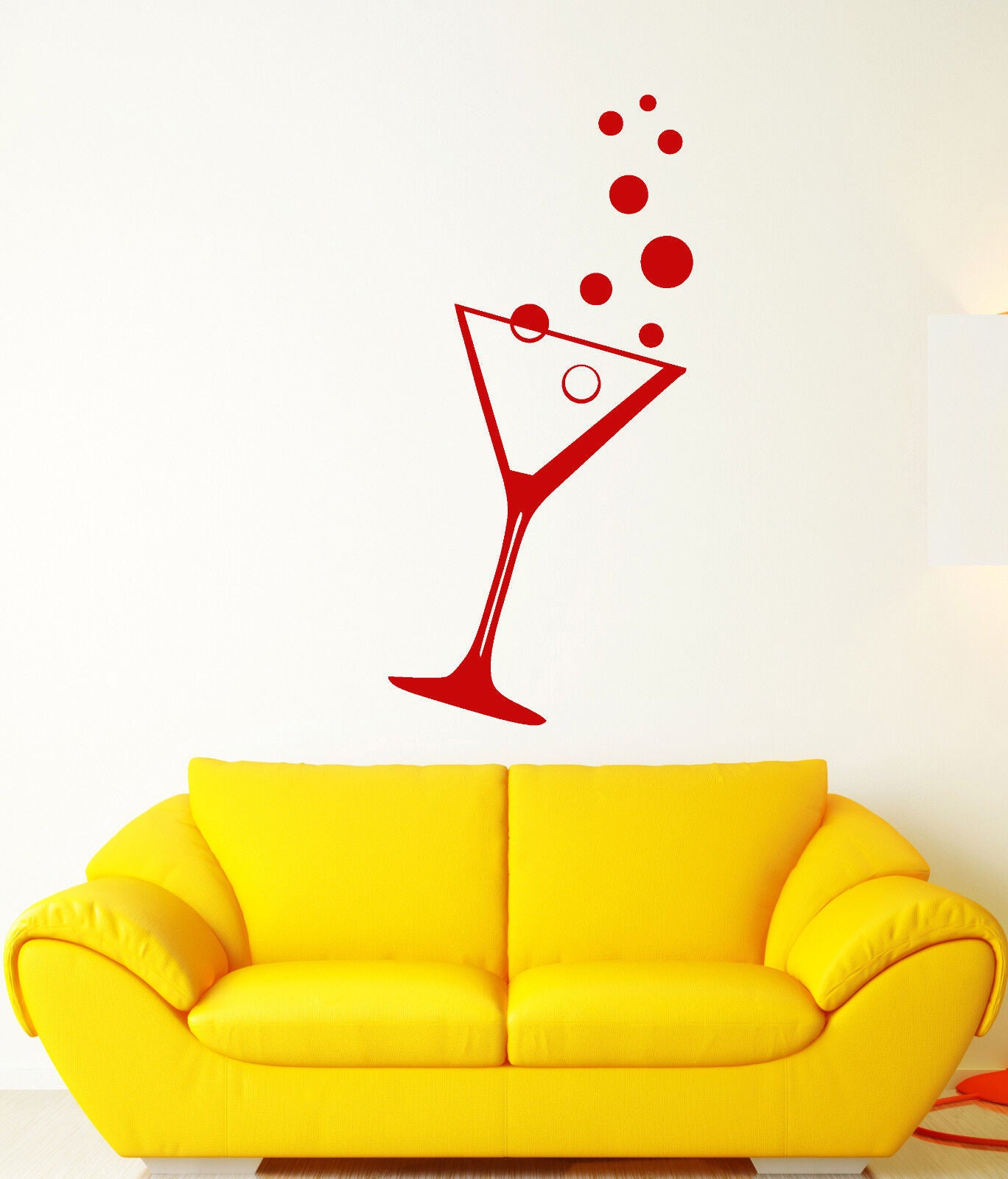 Autocollant mural en vinyle, autocollant pour Martini, alcool, Cocktail, boîte de nuit (2428ig)