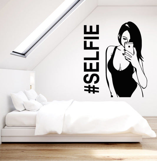 Autocollant mural en vinyle Style Swag, fille Sexy, Selfie, Nude, chaud (2537ig)