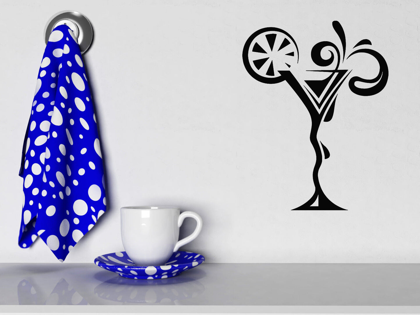 Vinyl Decal Wall Sticker Drink Glass Martini Collection Kitchen Decor (n843)