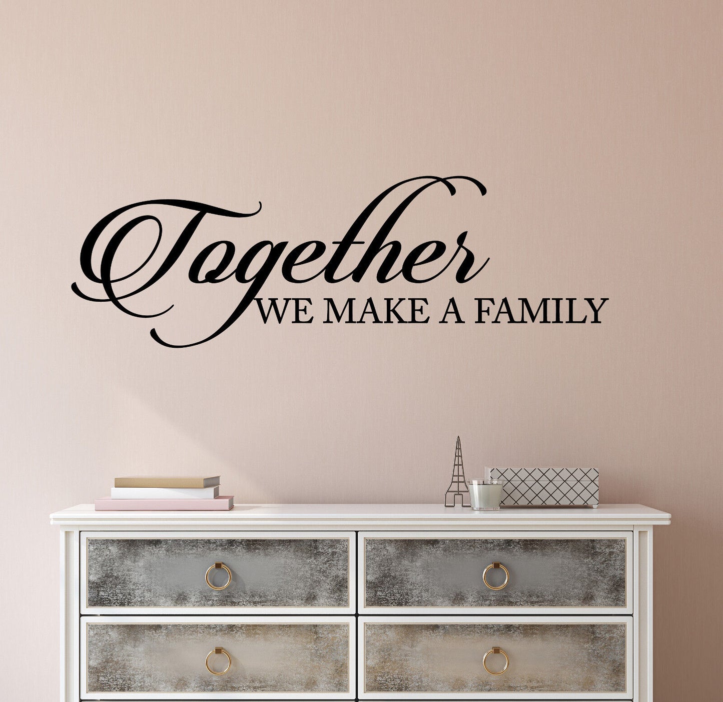 Vinyl Wall Decal Stickers Together We Make A Family Inspiring Letters 2597ig