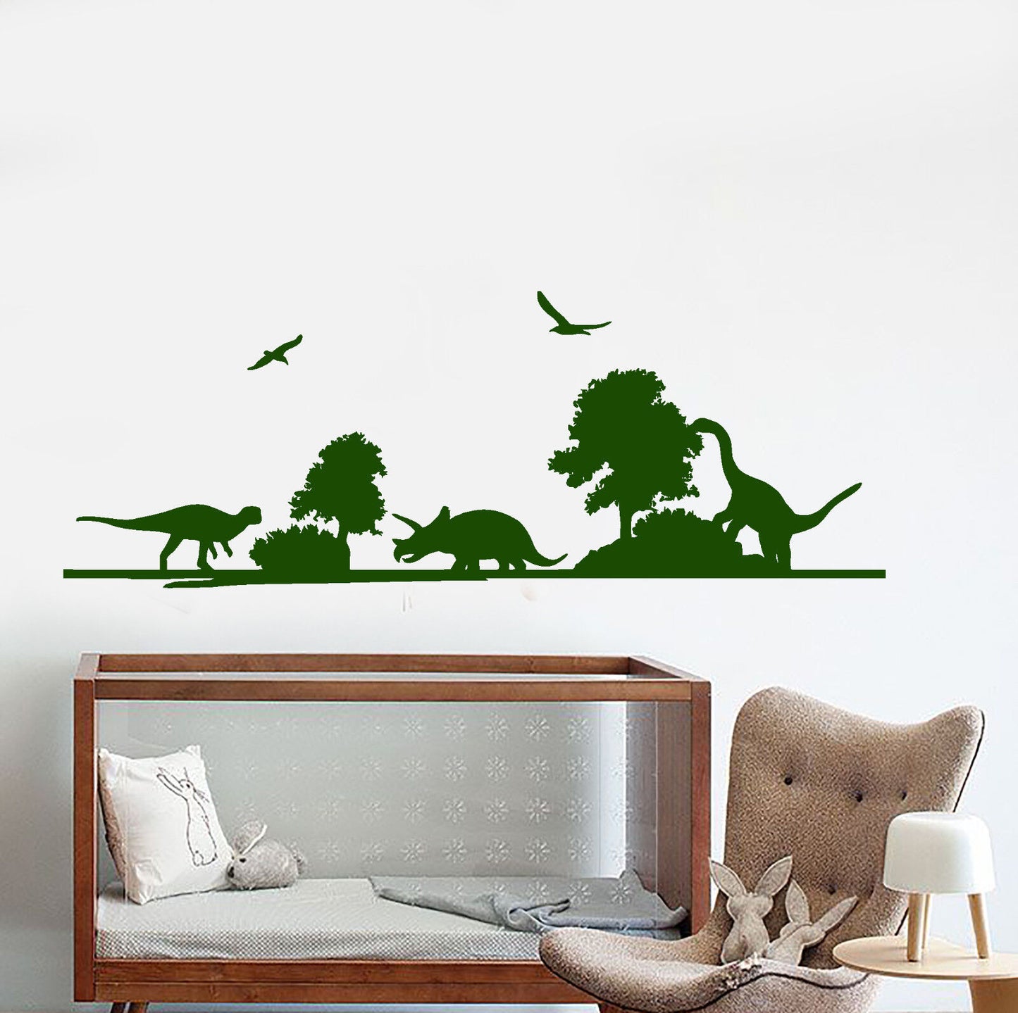 Autocollant mural en vinyle dessin animé dinosaures Jurassic Park, autocollants pour chambre d'enfants (2636ig)