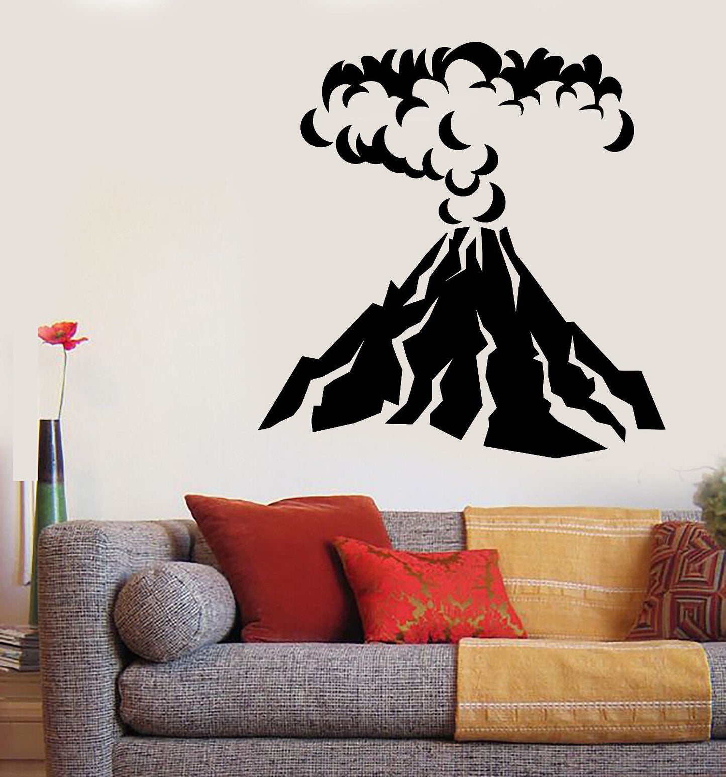 Mur vinyle décalcomanie volcan Nature montagne éruption volcanique tourisme décor (n864)