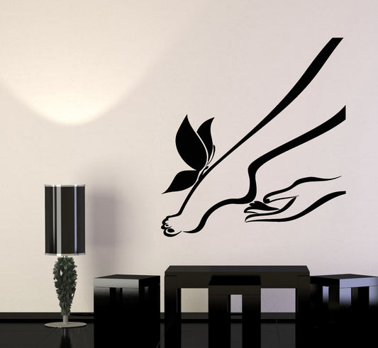 Vinyl Wall Decal Massage Foot Nails Studio Pedicure Manicure Stickers (2697ig)