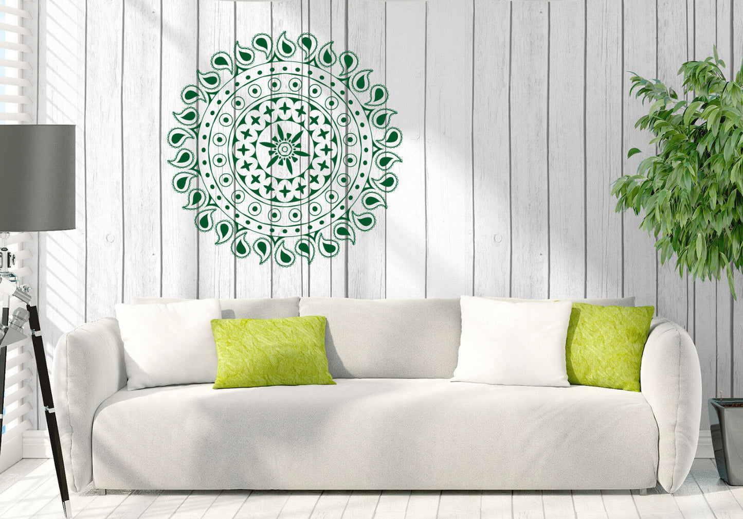 Vinyl Decal Enso Ornament Circle Mandala Yoga Studio Wall Sticker (n876)