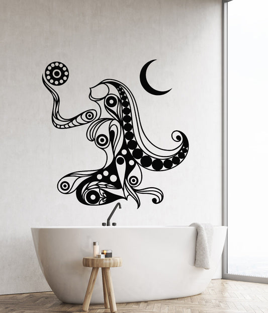 Vinyl Wall Decal Art Abstract Woman Ornament Sun Moon  Stickers (2796ig)