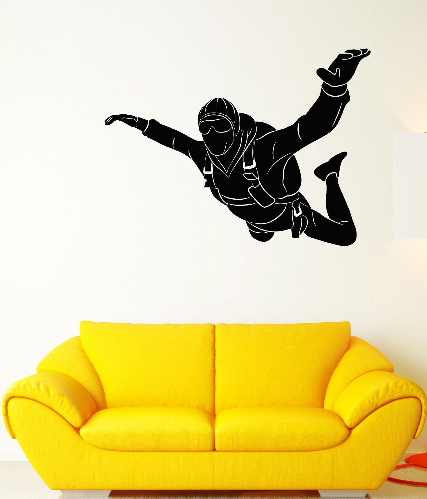 Vinyl Wall Decal Extreme Skydiver Parachuter Jumper Parachuting Stickers 2842ig