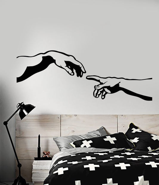 Vinyl Wall Decal Creation Of Adam Fresco Hands Painter Artist Stickers (2893ig)