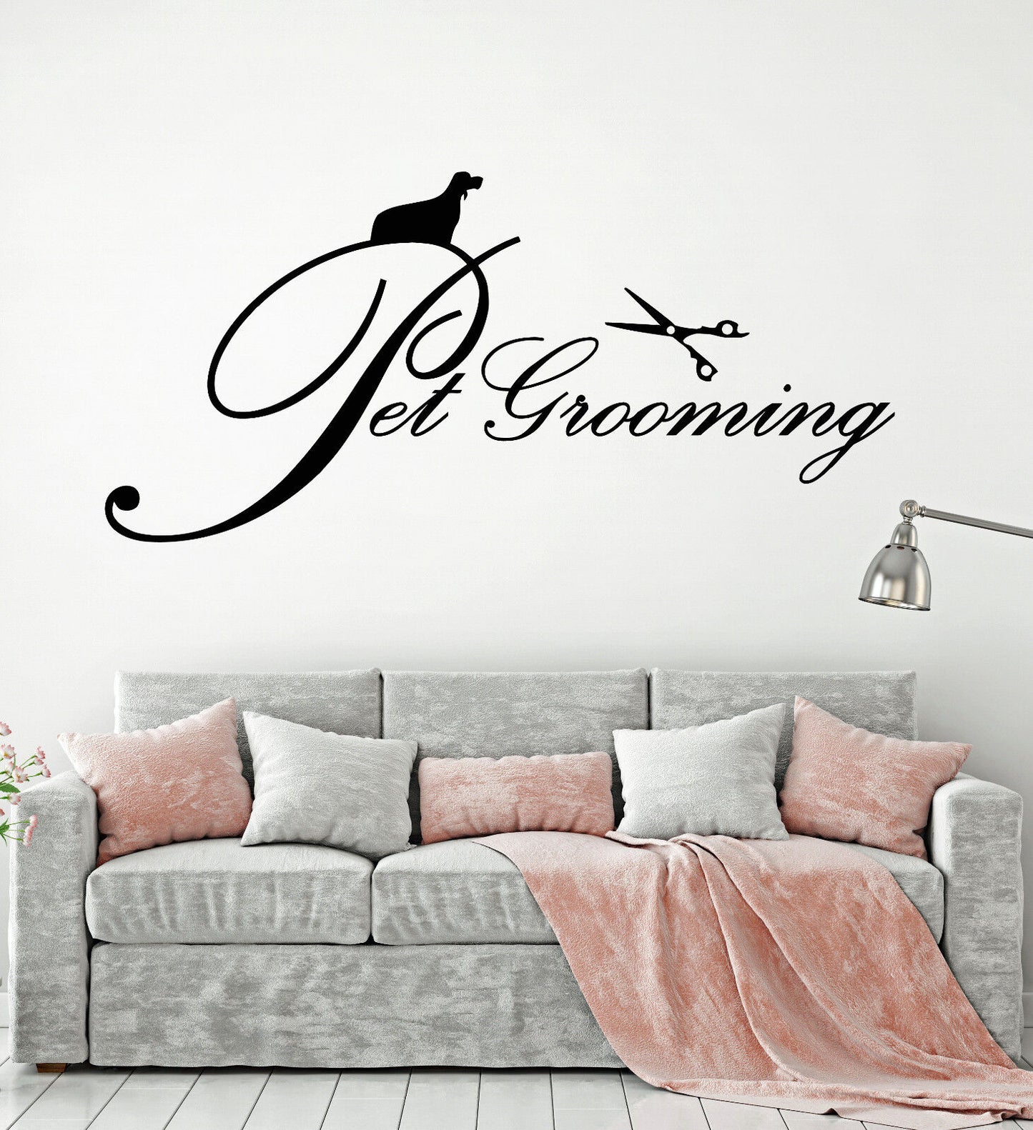 Vinyl Wall Decal Pet Grooming Beauty Salon Logo Signboard Stickers (2909ig)