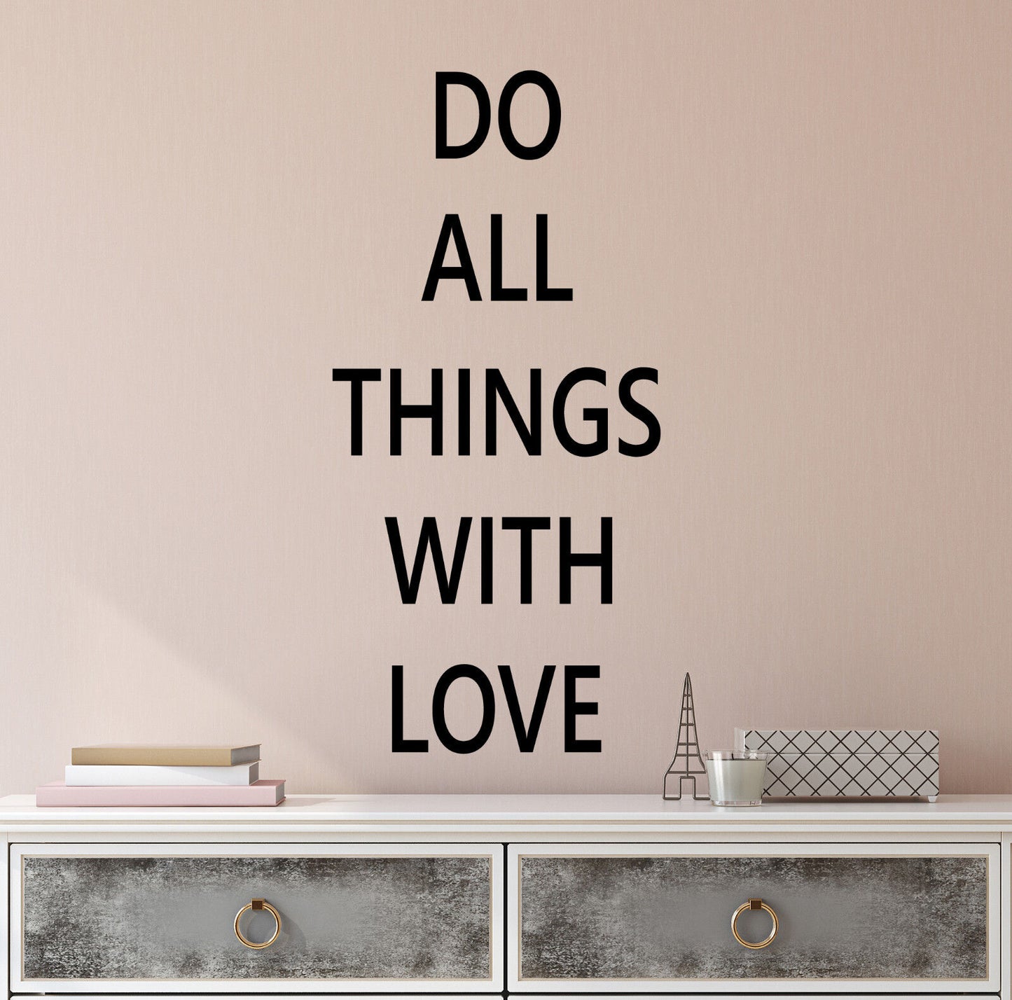 Vinyl Wall Decal Stickers Motivation Quote Words Do All Things With Love 2915ig