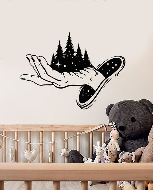 Vinyl Wall Decal Magic Hand Fairy Tale Stars Forest Fantasy Stickers (2926ig)