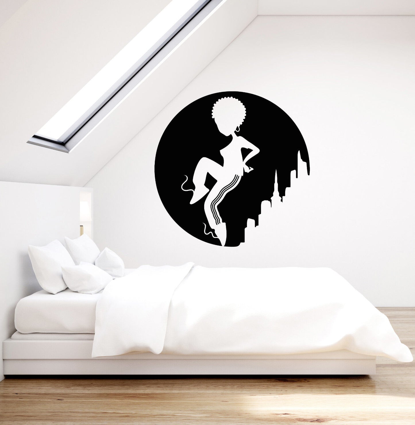 Vinyl Wall Decal Teenager African Girl Dancer Hip Hop Dance Stickers (2957ig)