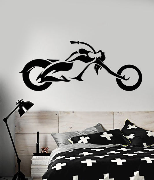 Vinyl Wall Decal Motorcycle Bike Biker Car Repair Shop Stickers (3026ig)