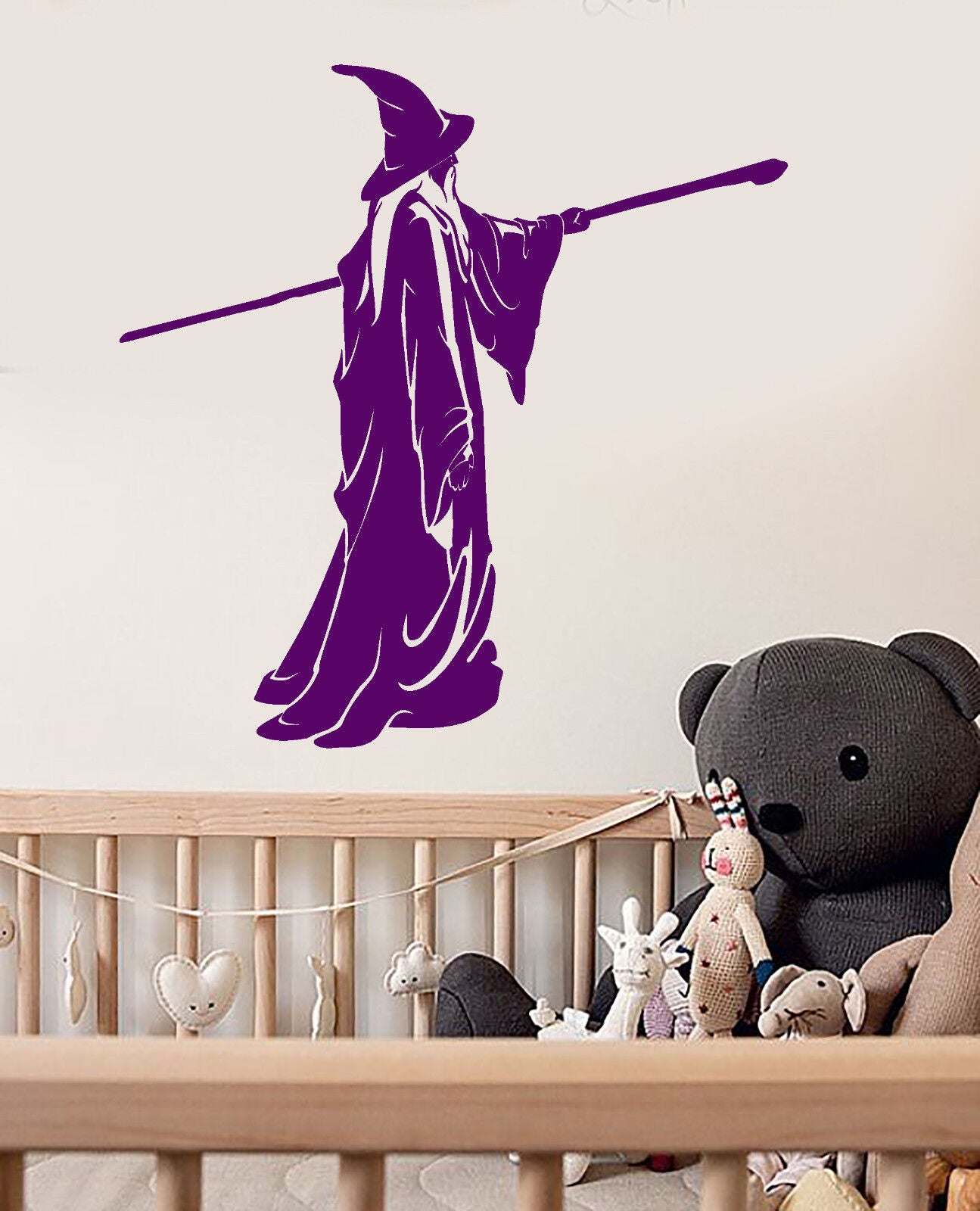 Vinyl Wall Decal Sorcerer Fantasy Fairytale Magic Staff Witch Stickers (3032ig)