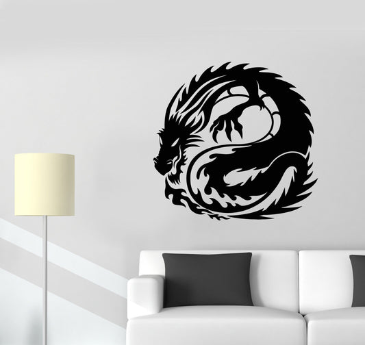 Wandtattoo, Vinyl, Cartoon, asiatischer Drache, Ornament, Tattoos, Aufkleber (3072ig)