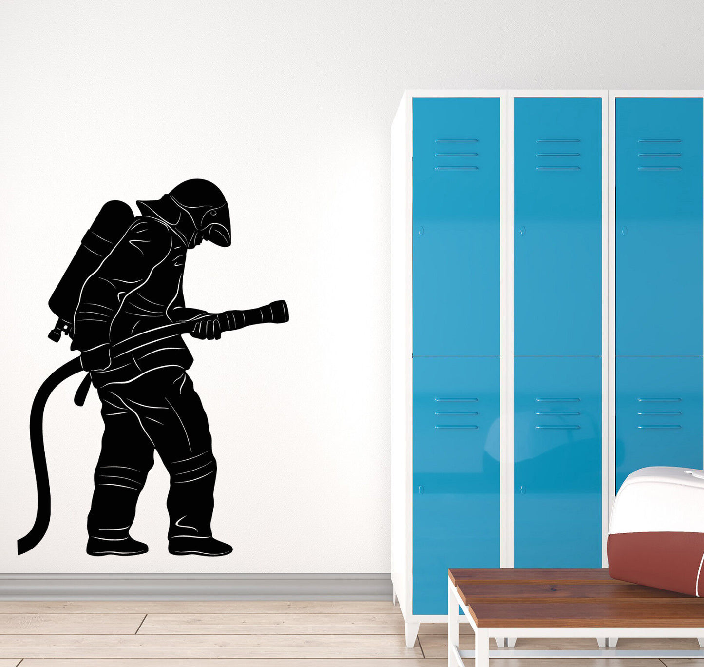 Vinyl Wall Decal Fire Department Decor Firefighter Stickers (3075ig)