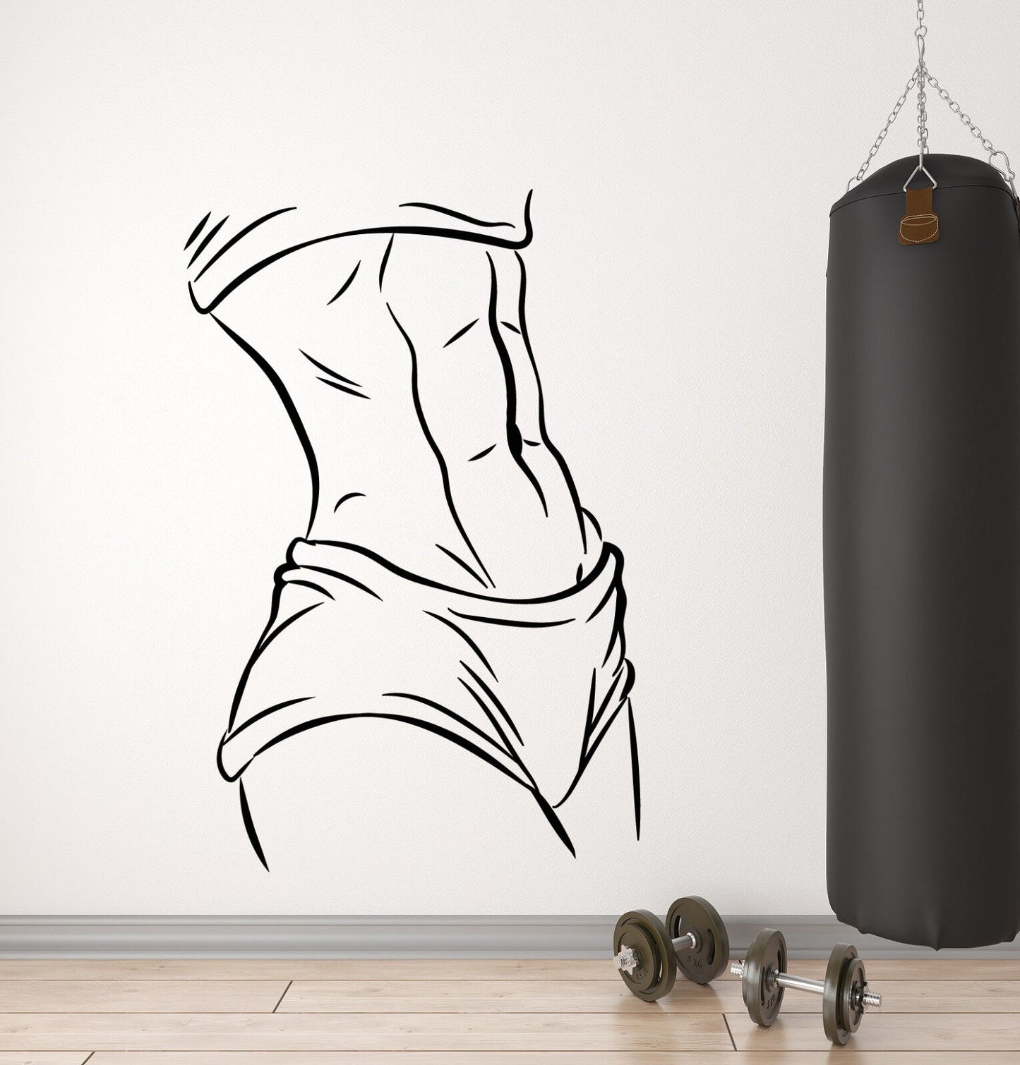 Autocollant mural en vinyle Muscles, beau corps Sexy, Fitness, fille, autocollants de gymnastique (3084ig)