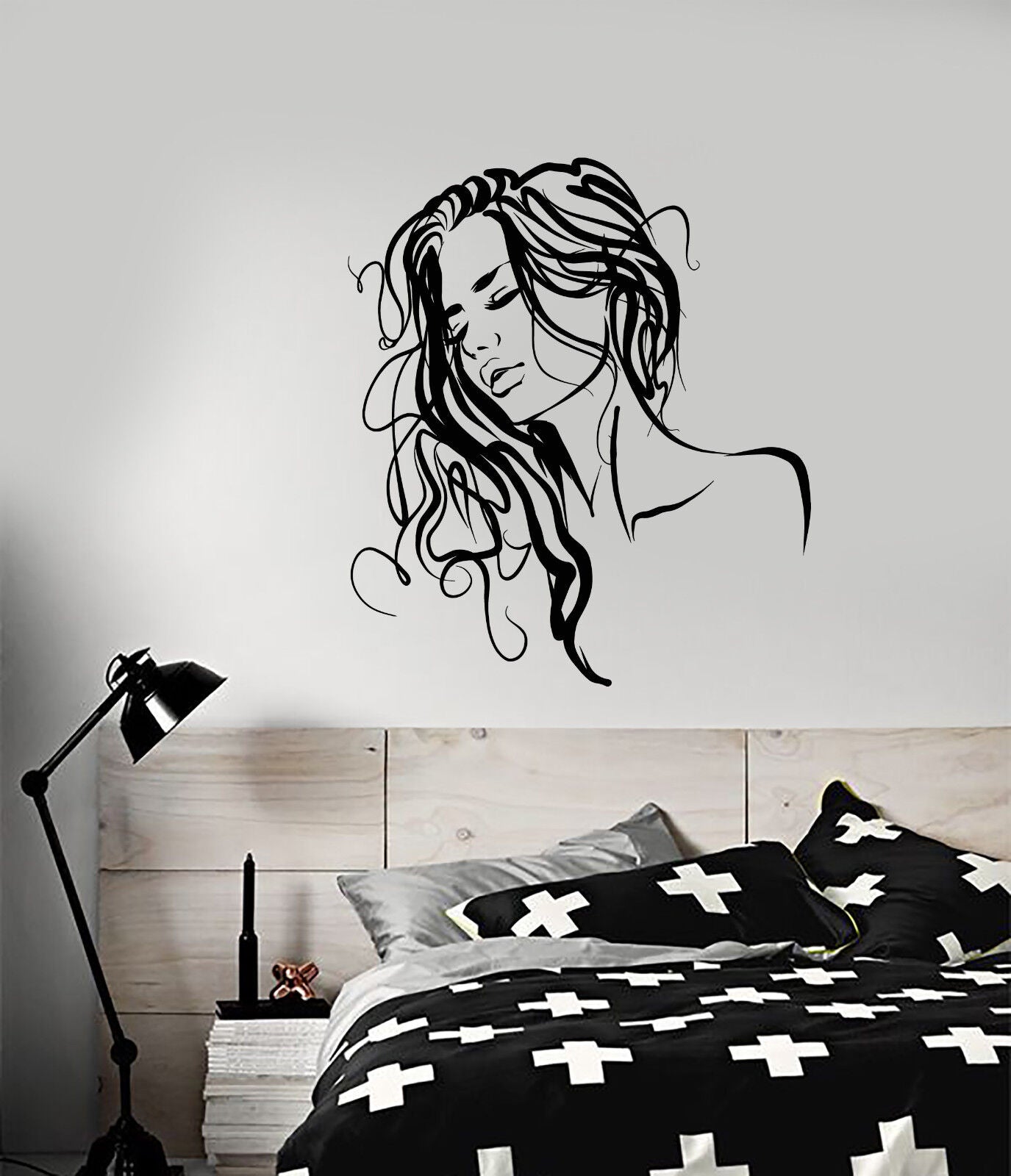 Vinyl Wall Decal Abstract Beautiful Hot Woman Sexy Girl Face Stickers (3111ig)