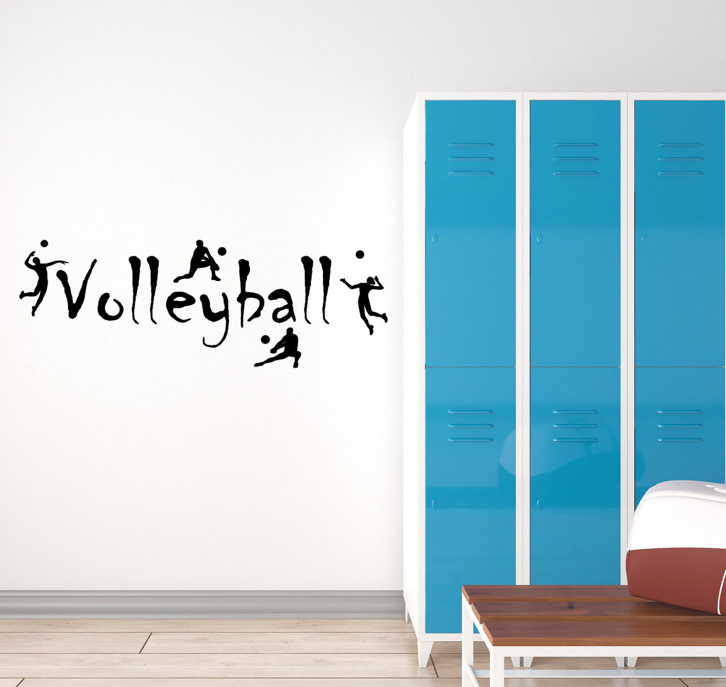 Vinyl Wall Decal Volleyball Players Logo Sport Team Game Stickers (3161ig)