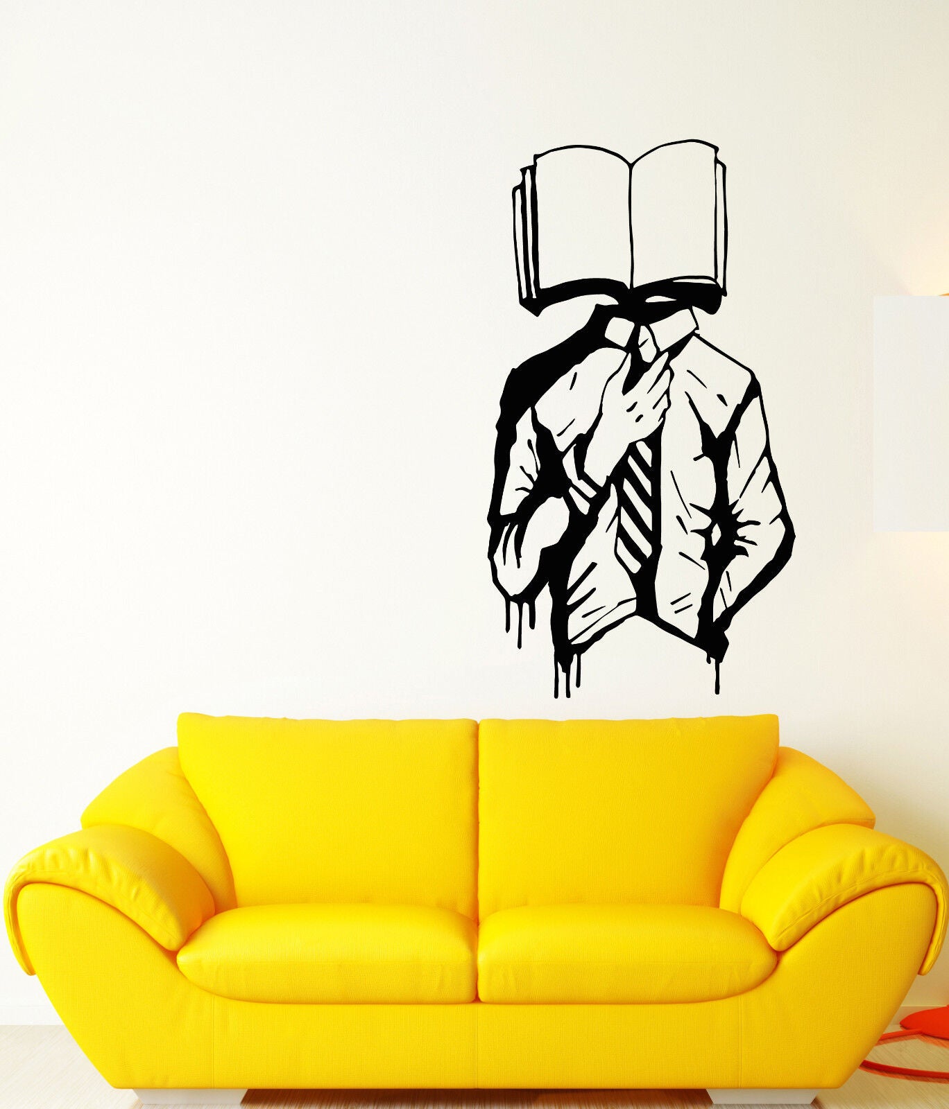 Vinyl Wall Decal Walking Dictionary Library Book Lover Store Stickers (3218ig)