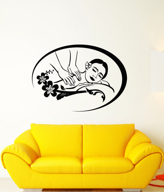 Vinyl Wall Decal Health Beauty Spa Procedure Massage Center Stickers (3244ig)