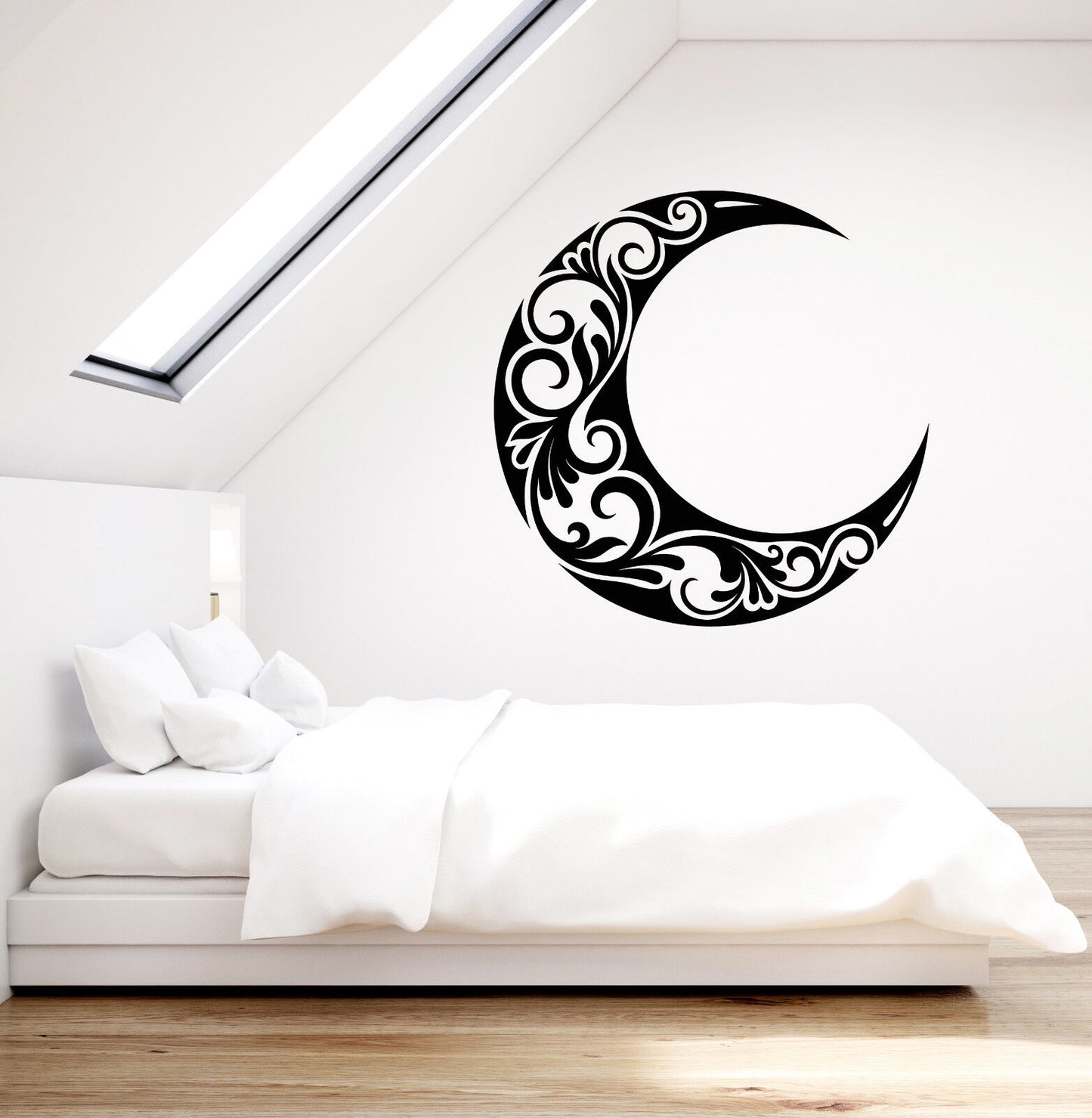 Vinyl Wall Decal Crescent Moon Ornament Night Room Decoration Stickers (3336ig)