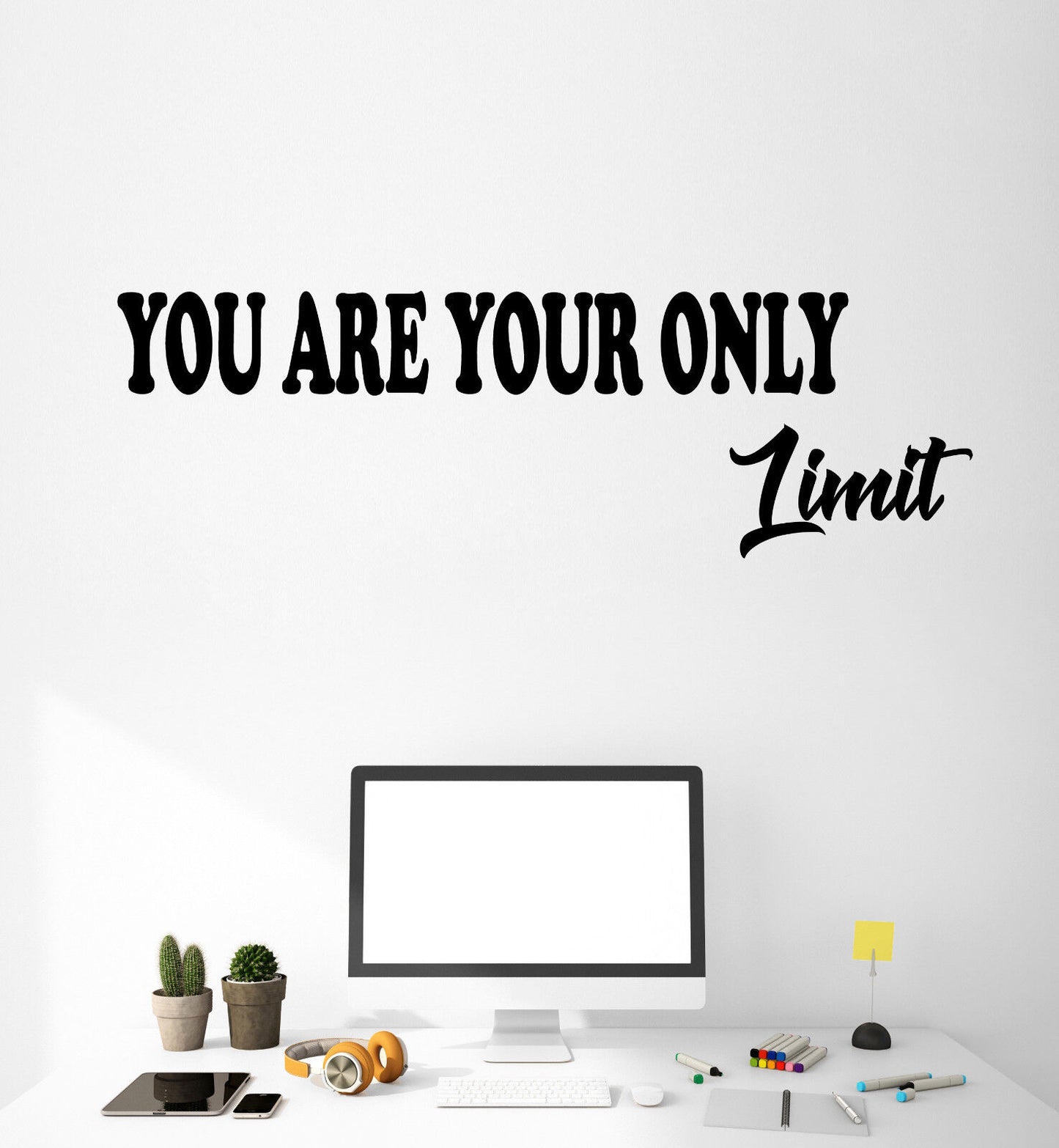 Vinyl Wall Decal Stickers Motivation Quote Words You Are Your Only Limit 3353ig