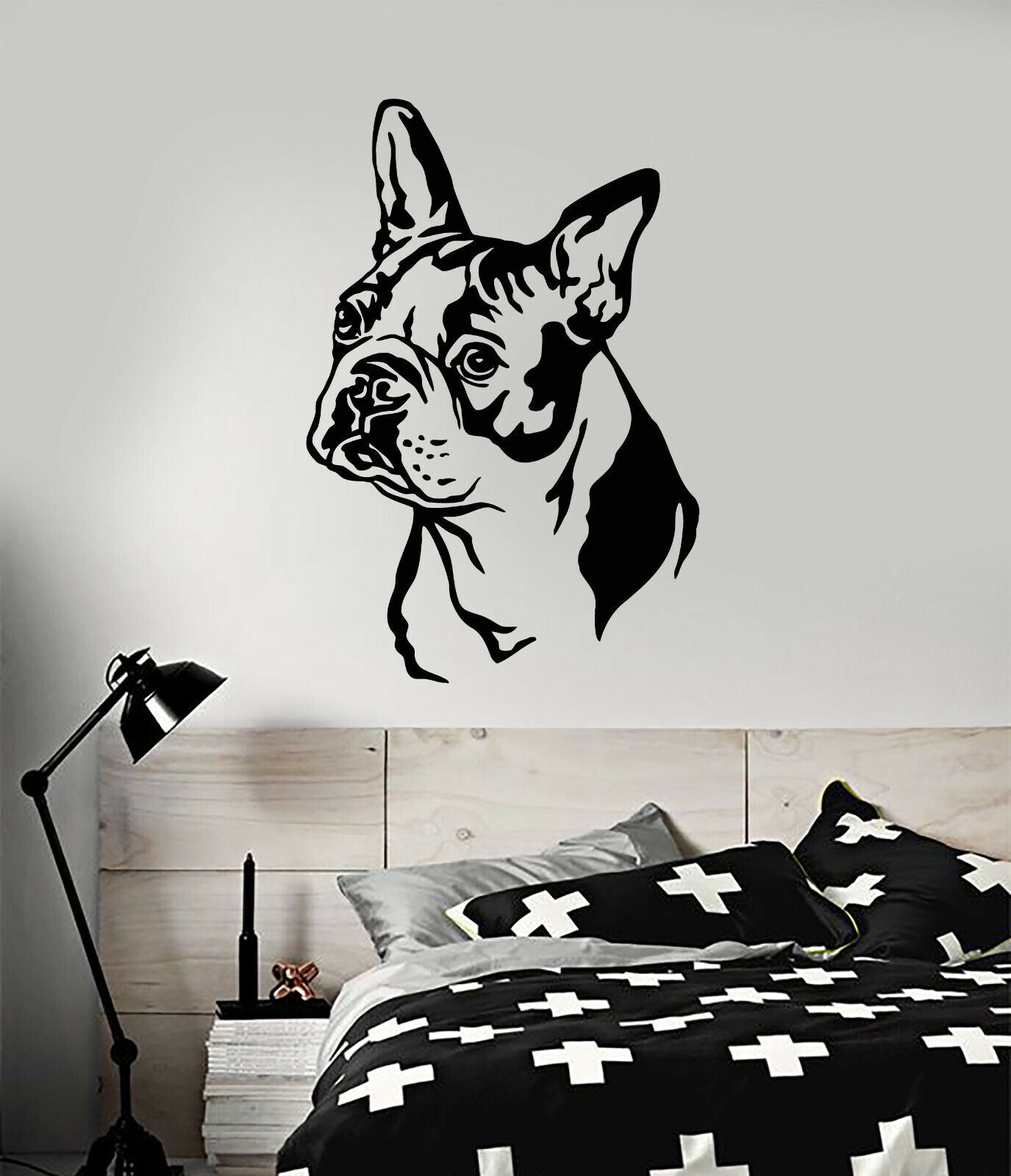 Wandtattoo Französische Bulldogge, Vinyl, für Zuhause, Tiere, Hunde, Aufkleber (3477ig)