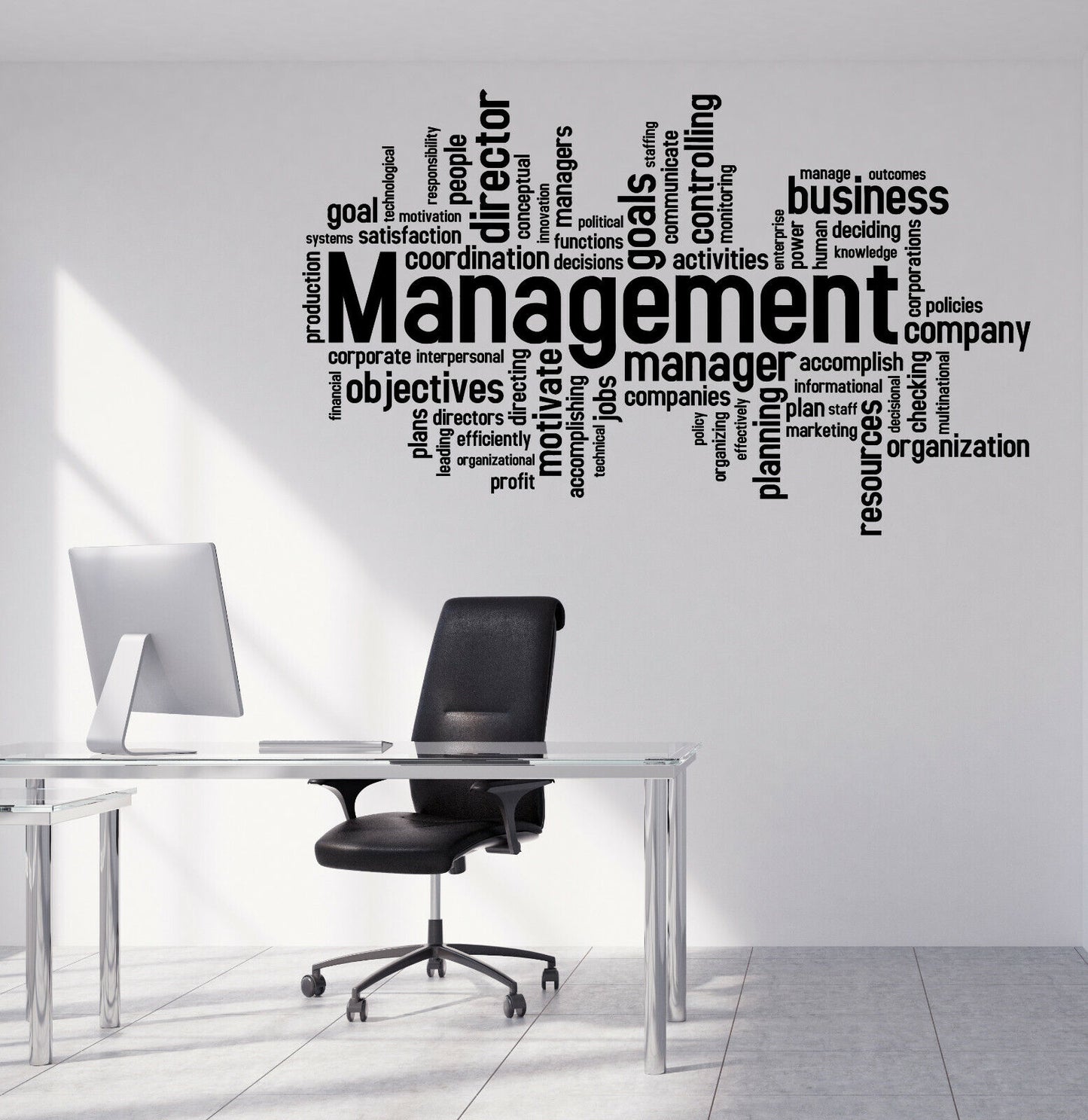 Wandtattoo Worte Wolke Management Direktor Business Office Vinyl Dekor (n1013)